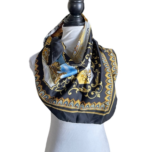 Made in Italy 🇮🇹 square Giabilei 2000 keepsake collectable religious scarf - Picture 2 of 16